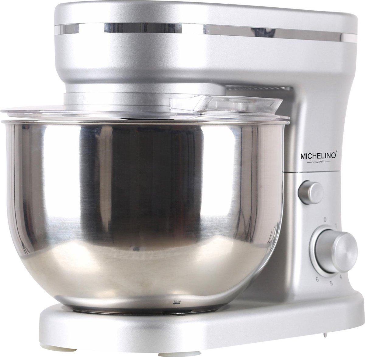 De Michelino Keukenmachine 1200W 5L Zilver in één oogopslag