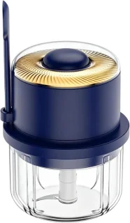 Mini chopper elektrisch 13,5 cm blauw
