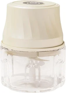 Mini foodprocessor crèmekleurig
