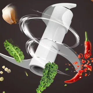Mini foodprocessor crèmekleurig