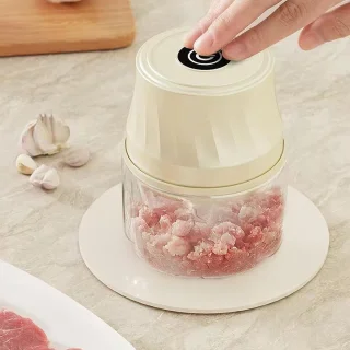 Mini foodprocessor crèmekleurig