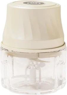 Mini foodprocessor crèmekleurig