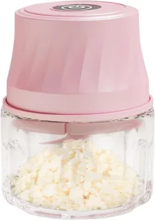 Mini Hakker keukenmachine groentesnijder 350 ml roze