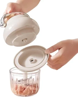 Mini hakmachine keukengadget beige