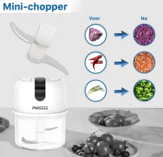 Mini Hakmolen Elektrisch 250ml USB Oplaadbaar