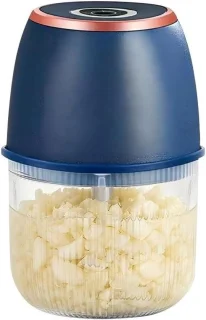 Mini hakmolen keukenmachine 350 ml blauw