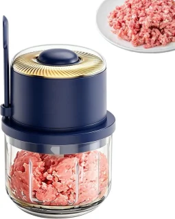 Mini hakmolen keukenmachine blauw