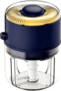 Mini hakmolen - kleine keukenmachine - blauw