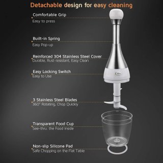 Wat vinden we goed aan de Mini Handmatige Voedselhakker - Wit