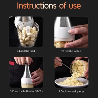 Mini Handmatige Voedselhakker - Wit