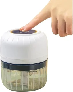 Mini keuken chopper - draagbare hakker - 250 ml - wit