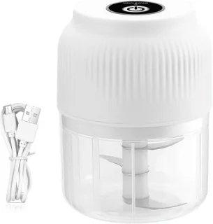 Mini keukenmachine elektrische hakker 300 ml wit