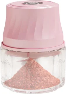 Mini keukenmachine elektrische hakker 350 ml roze