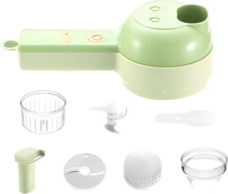 Mini keukenmachine elektrische hakmolen 18.5 cm wit