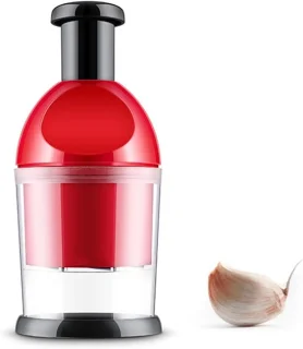 Mini Keukenmachine Handmatige Groentehakker RVS Zilver