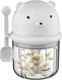 Mini keukenmachine knoflookhakker hakmolen - 350 ml - wit