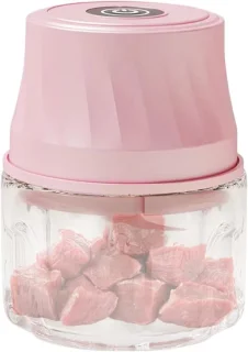Mini keukenmachine - voedselhakker - roze