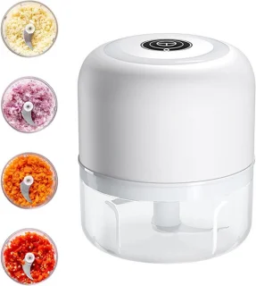 Mini Keukenmachine - Voedselhakker - Snel Ingrediënten Snijden - Draadloos USB Opladen - 100 ml - Wit