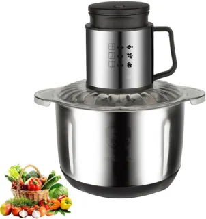 Mini voedselhakmolen keukenmachine blender zilver