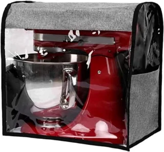 Mixer stofkap keukenmachinehoes linnen grijs 35.5 x 23 x 35.5 cm