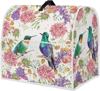 Mixerhoes met bloemenprint voor keukenmachine
