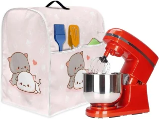 Mixerhoes voor keukenmachine, kattenprint, maat L