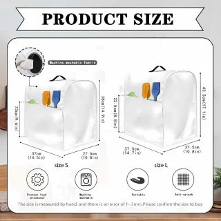 Mixerhoes voor keukenmachine, kattenprint, maat L