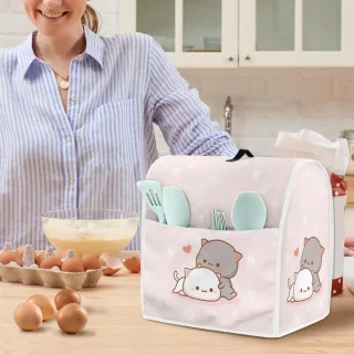 Mixerhoes voor keukenmachine, kattenprint, maat L