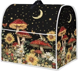Mixerhoes zonnebloem paddenstoel print