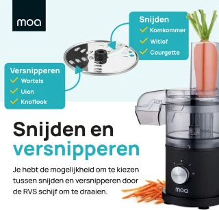 MOA Foodprocessor 0,5L Zwart