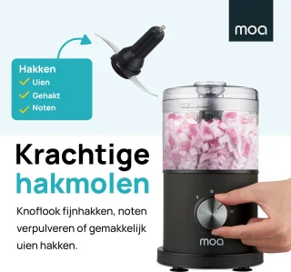 MOA Foodprocessor 0,5L Zwart