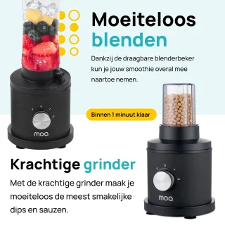 MOA Foodprocessor 0,5L Zwart