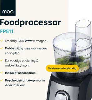 MOA FP511 Foodprocessor 1,5L 1200W
