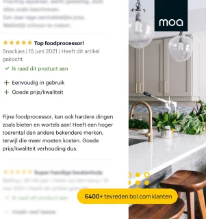 MOA FP511 Foodprocessor 1,5L 1200W