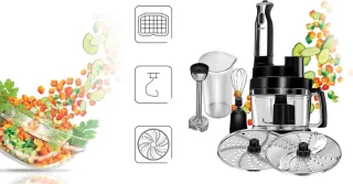 MPM Keukenmachine Foodprocessor 800W Zwart