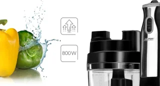 MPM Keukenmachine Foodprocessor 800W Zwart