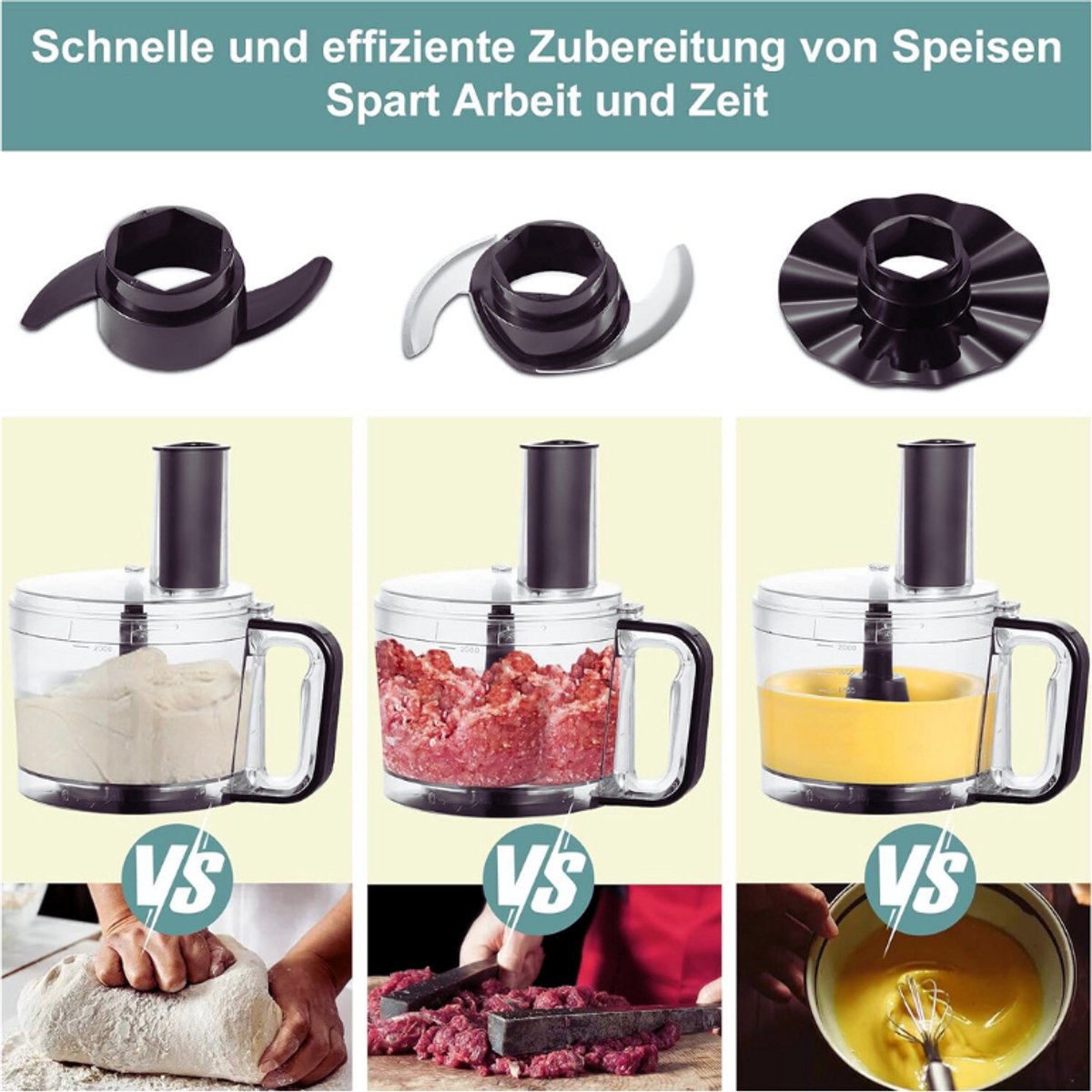 Wat vinden we goed aan de Multifunctionele Keukenmachine 800W 2L 6-in-1