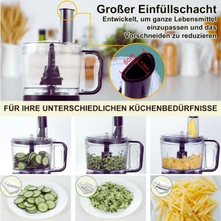 Multifunctionele Keukenmachine 800W 2L 6-in-1