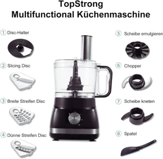 Multifunctionele Keukenmachine 800W 2L 6-in-1
