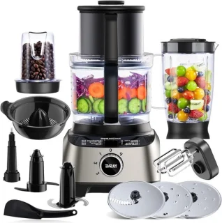 Multifunctionele keukenmachine zwart grijs