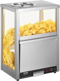 Nacho Warmer 230V 200W 84.5QT Roestvrij staal Zilver
