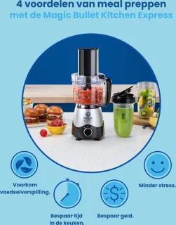 NutriBullet Magic Bullet Kitchen Express - Blender met foodprocessor - Zwart