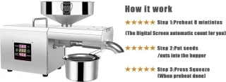 Oliepers Automatische Commerciële Extractor voor Kokosnoot en Zaden