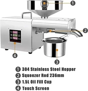 Oliepers Automatische Commerciële Extractor voor Kokosnoot en Zaden