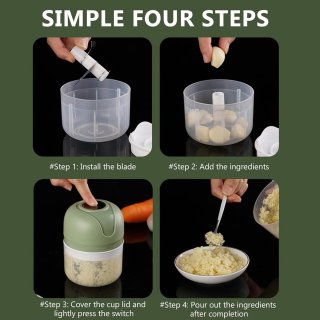 Wat vinden we goed aan de Oplaadbare mini-hakmachine 250 ml