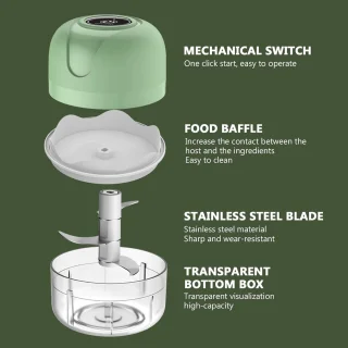 Oplaadbare mini-hakmachine 250 ml