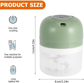 Oplaadbare mini-hakmachine 250 ml