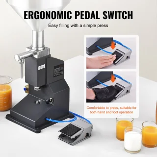 Pneumatische Pastavulmachine 5-50 ml Roestvrijstalen Flesvuller met Pedaal