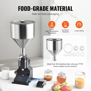 Pneumatische Pastavulmachine 5-50 ml Roestvrijstalen Flesvuller met Pedaal