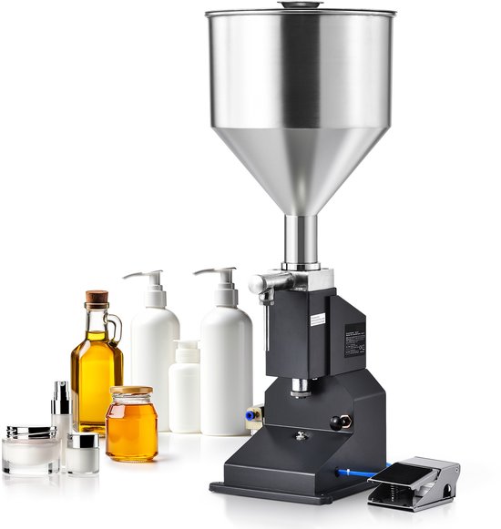 Nauwkeurig vullen met de pneumatische 5–50 ml flessenvuller
